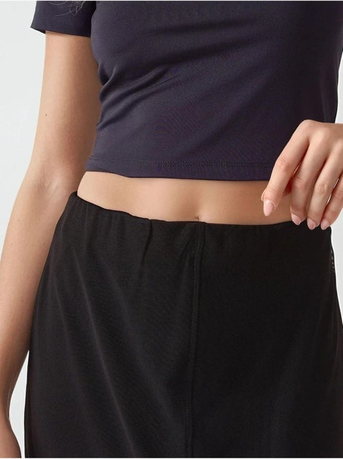Jupe midi taille haute en dentelle collection pika hiccup - Kiabi