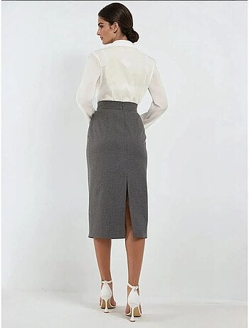Jupe midi taille haute hiccup
