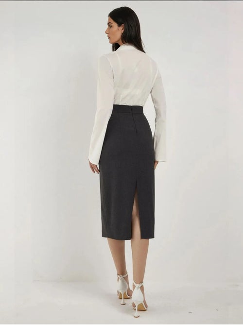 Jupe midi taille haute hiccup - Kiabi Jupe midi taille haute hiccup - Kiabi