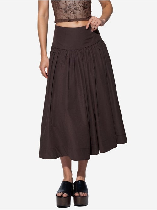 Jupe midi trapèze à taille haute busem - Kiabi