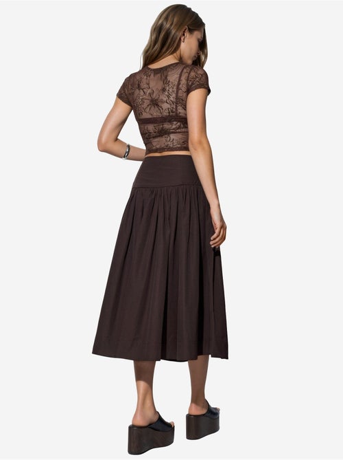 Jupe midi trapèze à taille haute busem - Kiabi