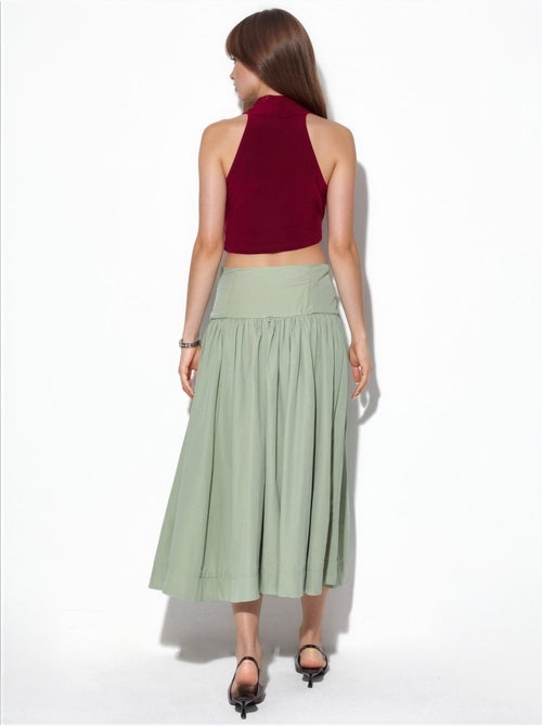 Jupe midi trapèze à taille haute busem - Kiabi
