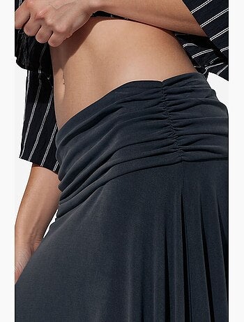 Jupe midi trapèze taille haute busem