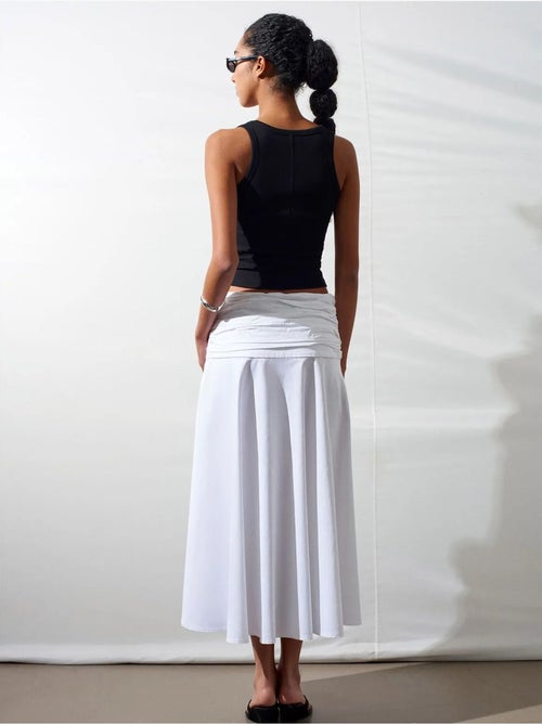 Jupe midi trapèze taille haute dilvin - Kiabi