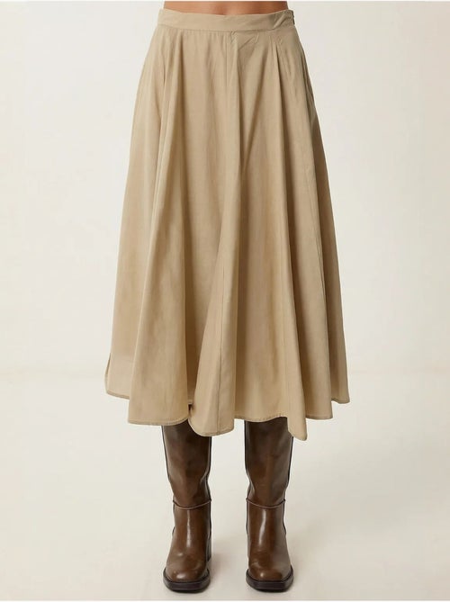 Jupe midi trapèze taille haute istanbul - Kiabi