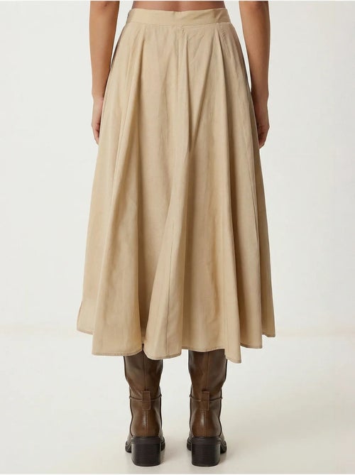 Jupe midi trapèze taille haute istanbul - Kiabi