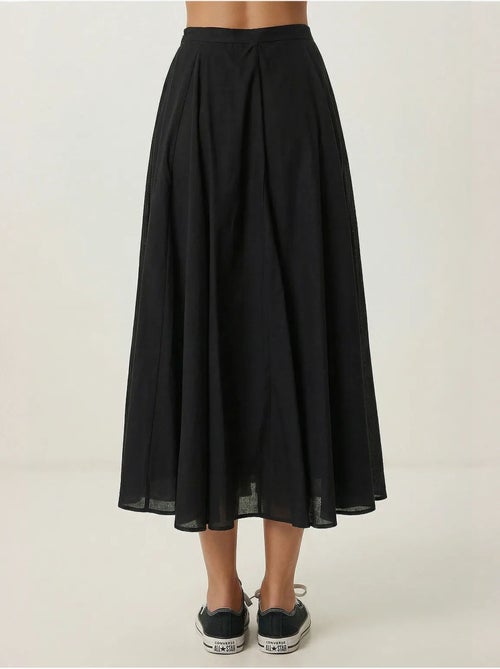 Jupe midi trapèze taille haute istanbul - Kiabi