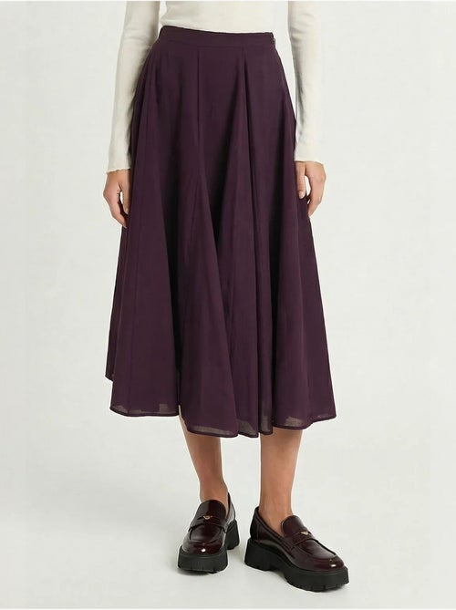Jupe midi trapèze taille haute istanbul - Kiabi