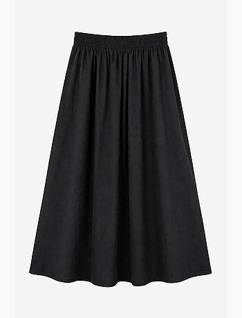Jupe midi trapèze taille haute mixray