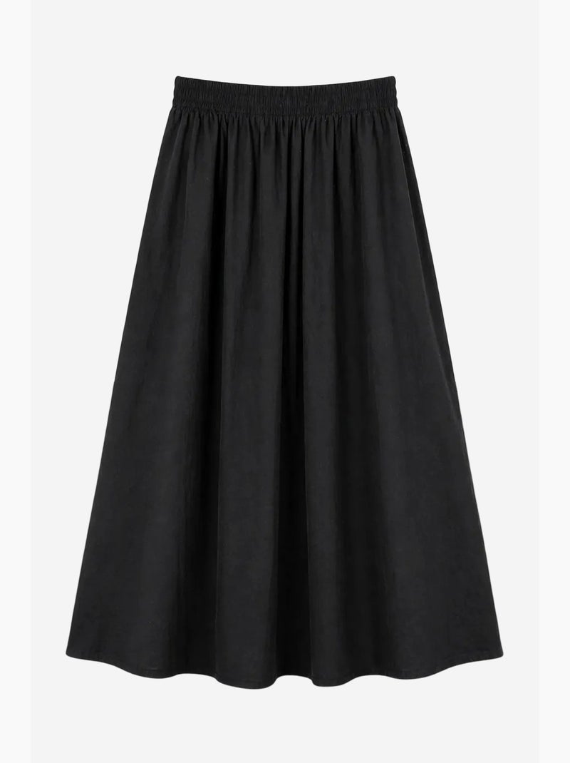 Jupe midi trapèze taille haute mixray Noir - Kiabi