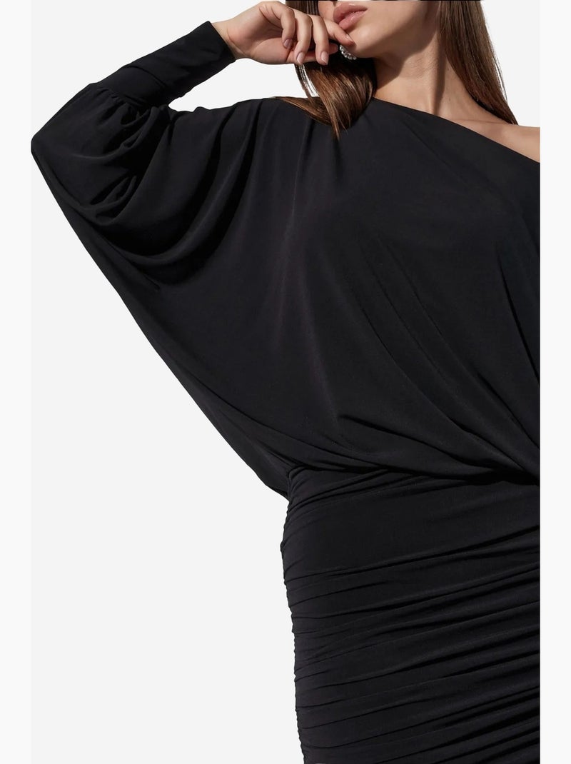 Jupe mini en mélange de coton busem Noir - Kiabi