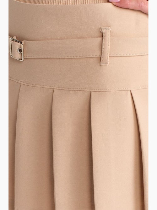 Jupe mini plissée taille haute avec ceinture dilvin - Kiabi