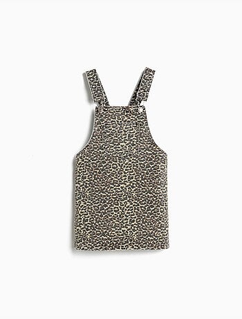 Jupe salopette imprimé animal, MO Fashion