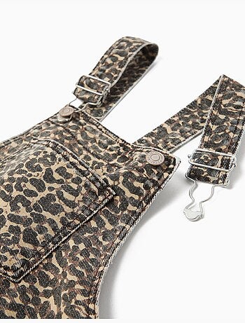 Jupe salopette imprimé animal, MO Fashion