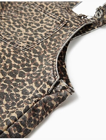 Jupe salopette imprimé animal, MO Fashion