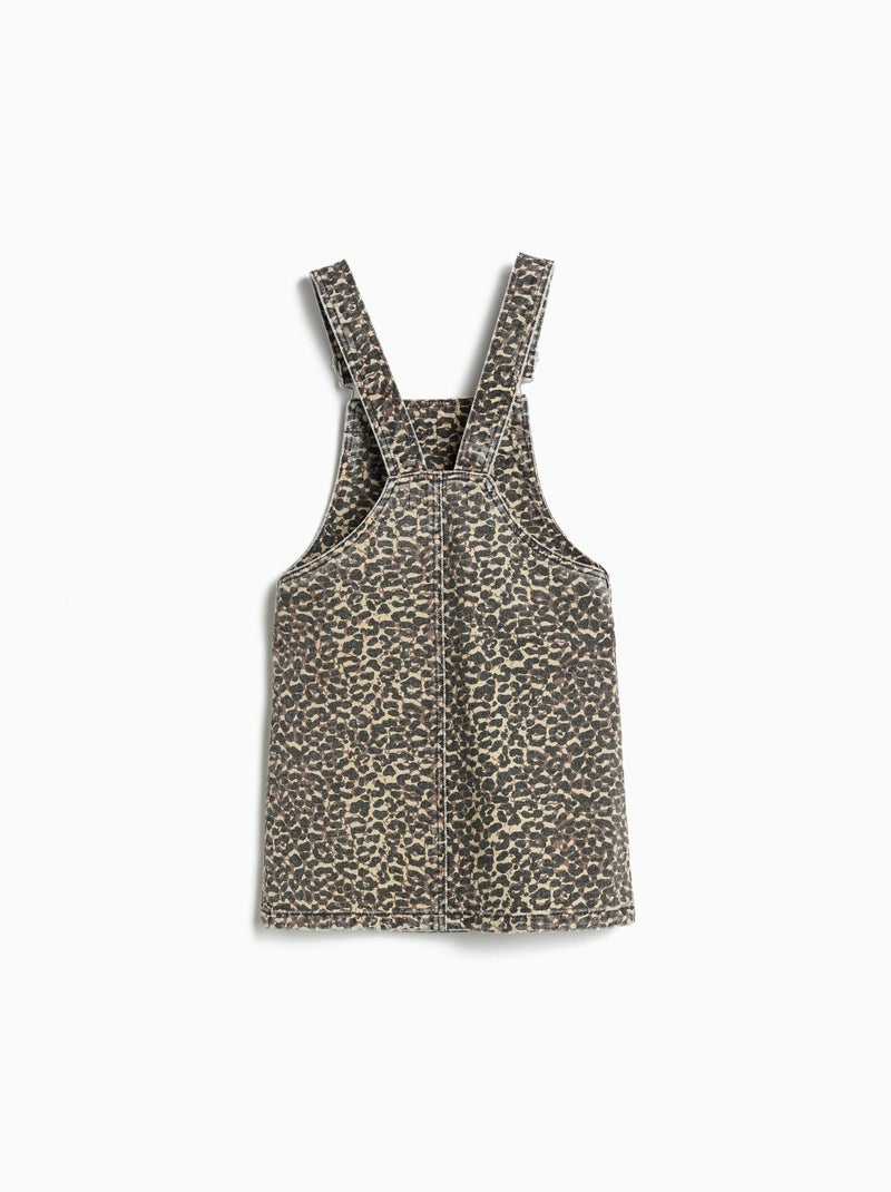 Jupe salopette imprimé animal, MO Fashion Marron - Kiabi