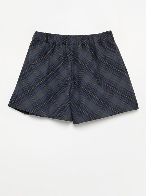 Jupe short à carreaux - Kiabi