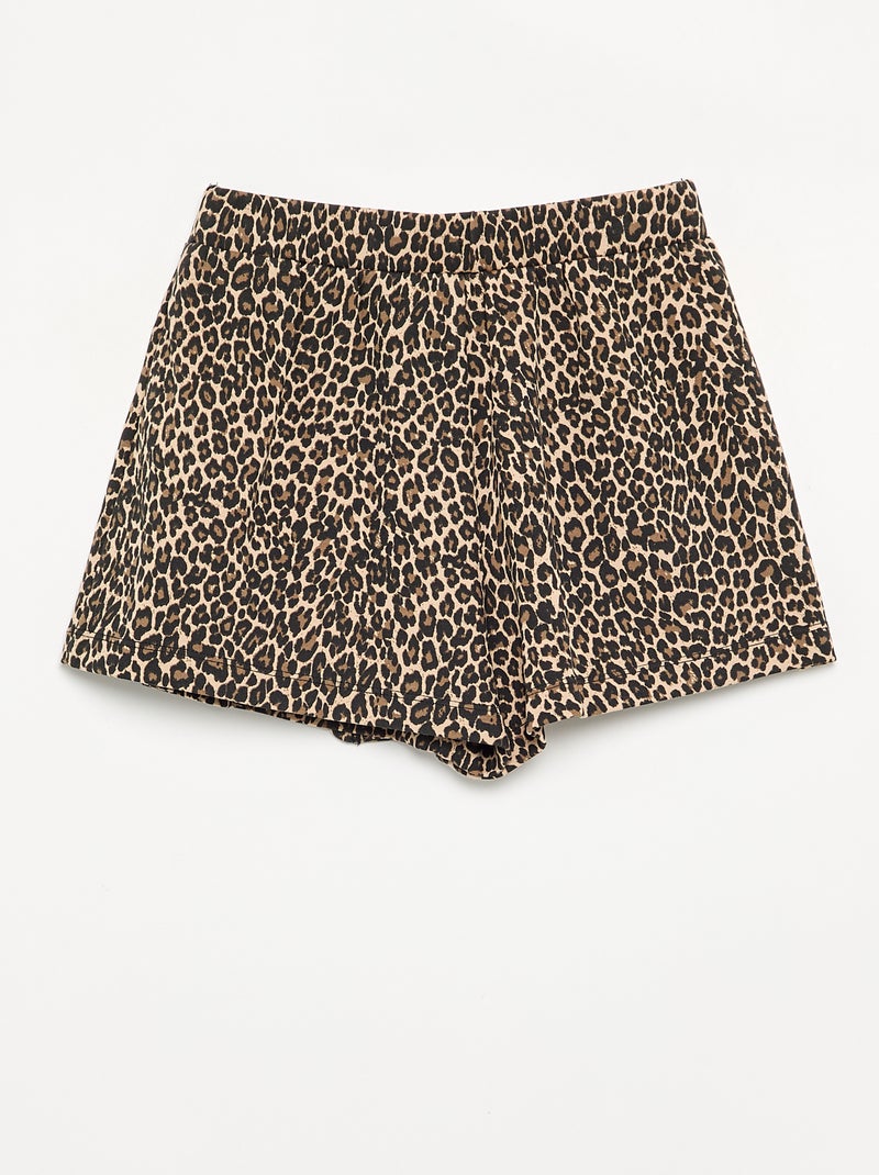 Jupe short à motif Beige - Kiabi
