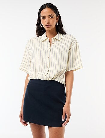 Jupe short à taille haute