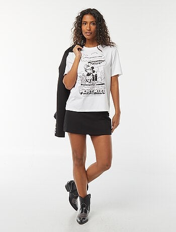 Jupe short à taille haute