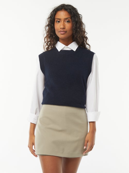 Jupe short à taille haute - Kiabi