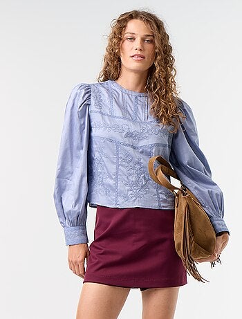 Jupe short à taille haute