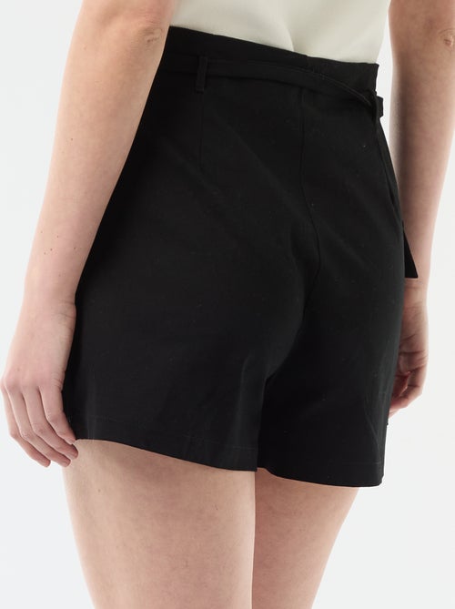 Jupe short courte avec ceinture - Kiabi