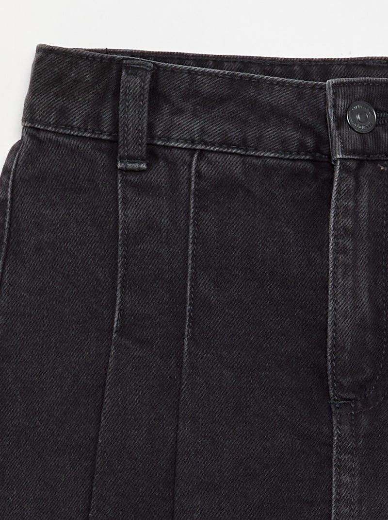 Jupe short courte en jean Noir - Kiabi