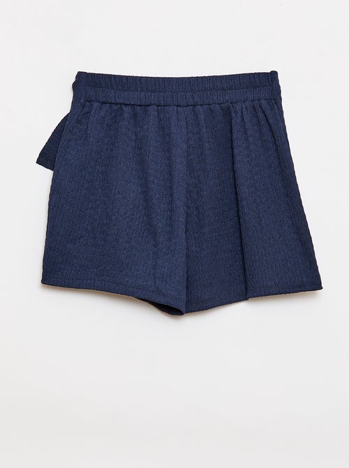 Jupe-short courte en maille légère unie - Kiabi