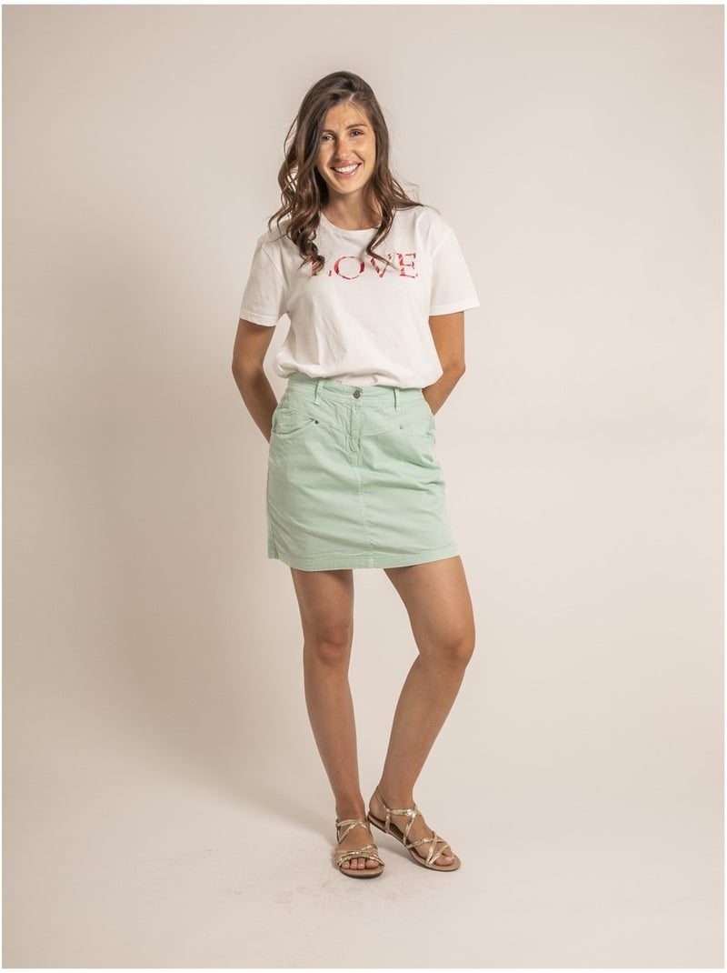 Jupe-short courte xomia Vert d'eau - Kiabi