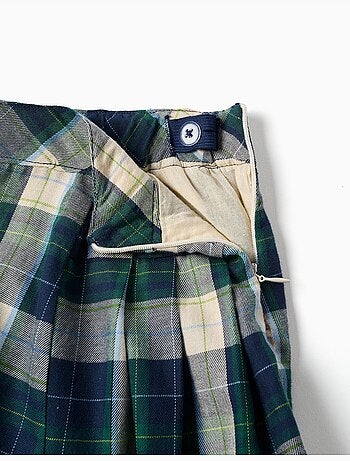 Jupe-short en coton à carreaux b&s