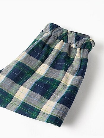 Jupe-short en coton à carreaux b&s