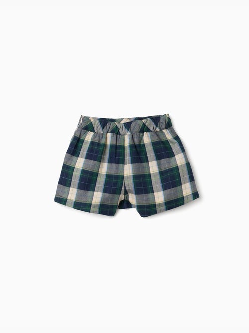 Jupe-short en coton à carreaux b&s - Kiabi Jupe-short en coton à carreaux b&s - Kiabi