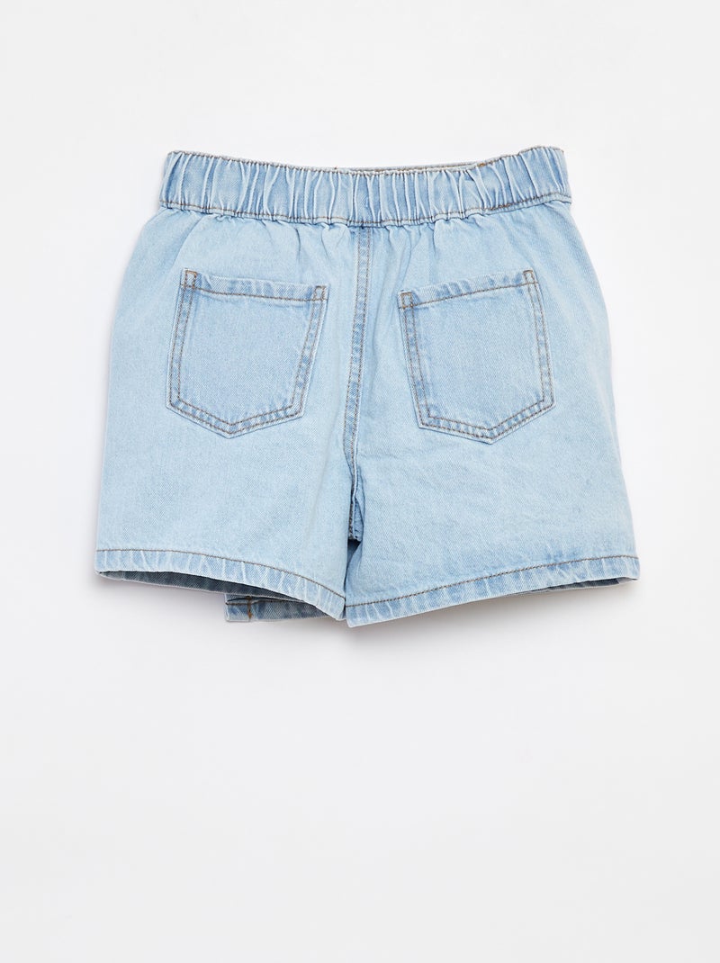 Jupe short en denim BLEU - Kiabi