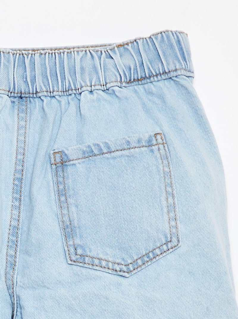 Jupe short en denim BLEU - Kiabi