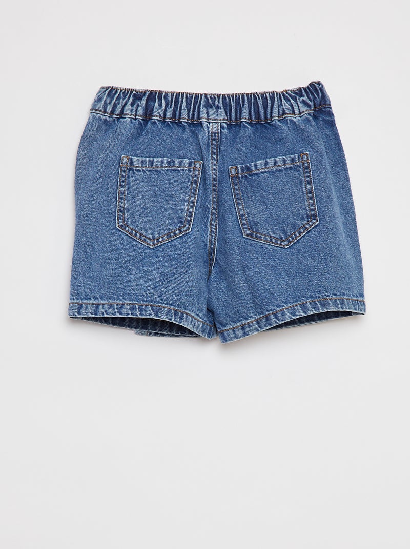 Jupe short en denim BLEU - Kiabi
