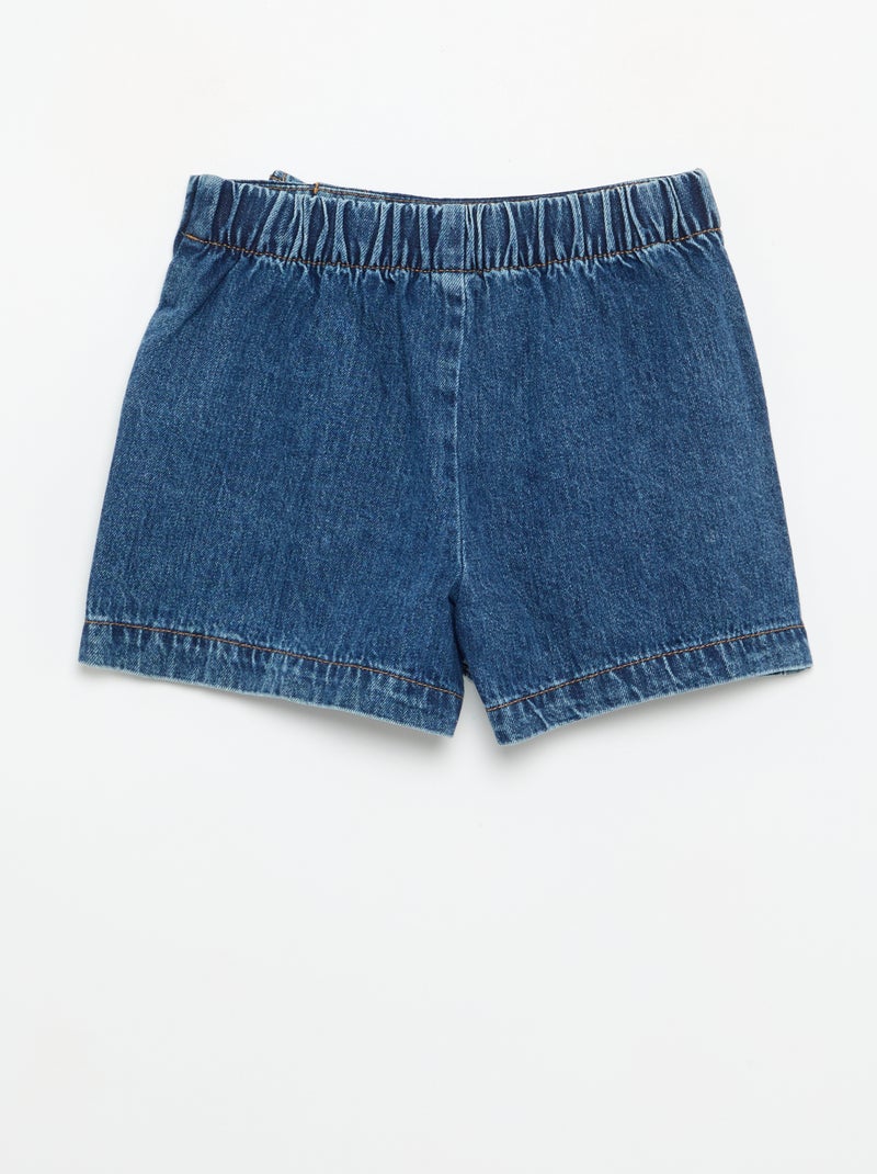 Jupe short en denim Bleu - Kiabi