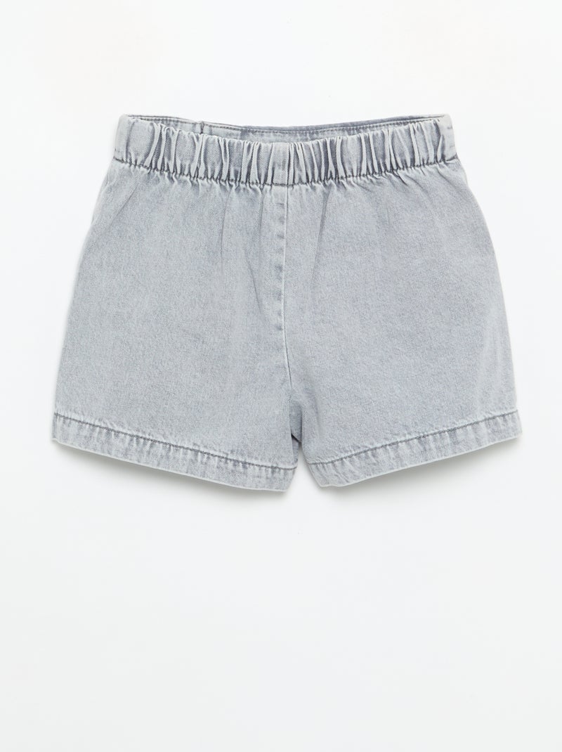 Jupe short en denim Gris - Kiabi