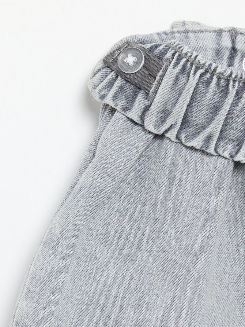 Jupe short en denim Gris - Kiabi