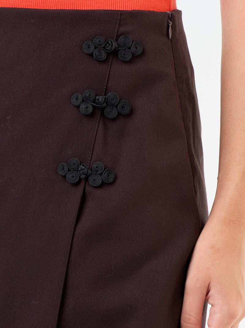Jupe short en détail mandarin Marron - Kiabi