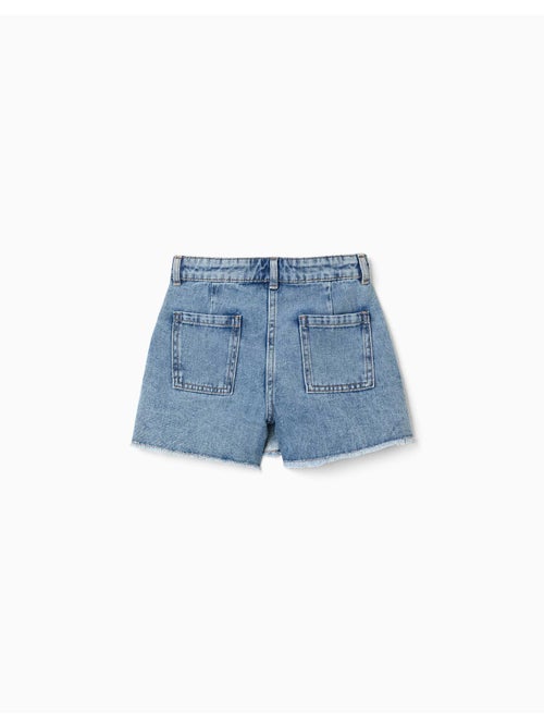 Jupe-short en jean avec fermeture asymétrique - Kiabi Jupe-short en jean avec fermeture asymétrique - Kiabi