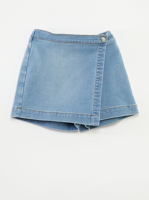 Jupe short en jean effet 2 en 1 - So Easy - Kiabi