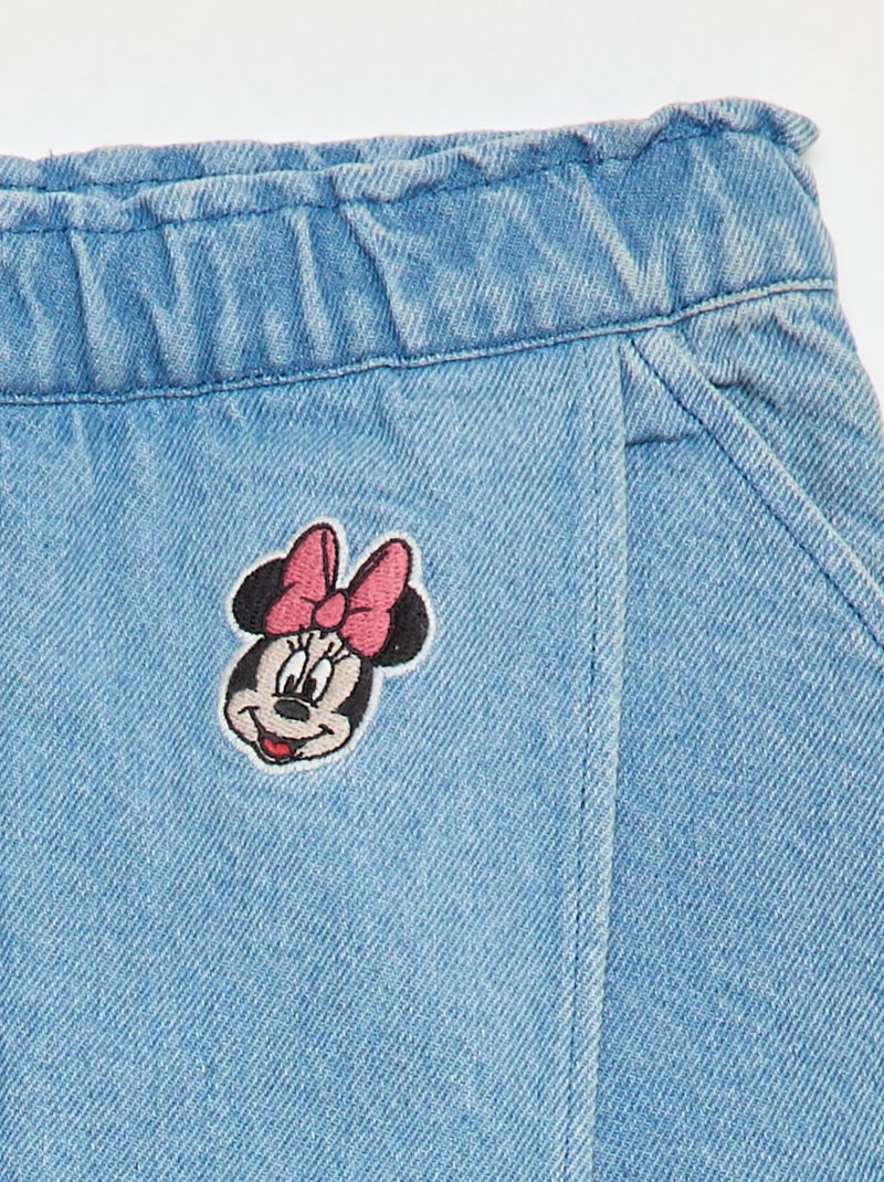 Jupe-short en jean 'Minnie' 'Disney' Bleu - Kiabi