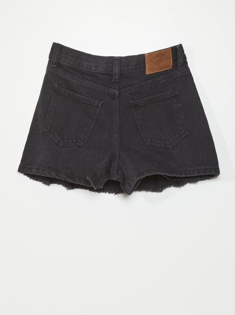 Short En Jean Noir Découpé Levi's Pour Femme - Taille M