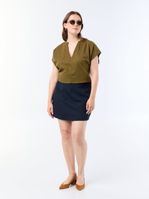 Jupe short en maille épaisse - Kiabi