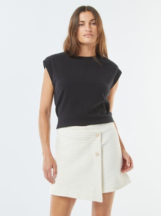 Jupe short en maille texturée