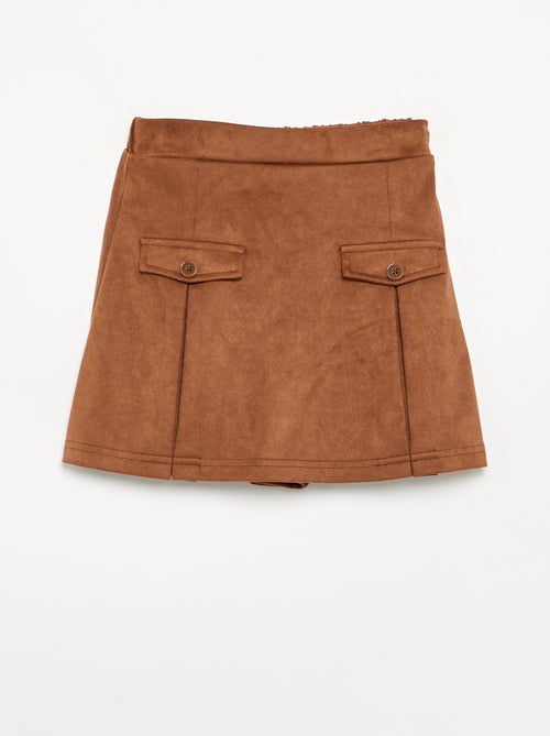 Jupe-short en suédine - Kiabi