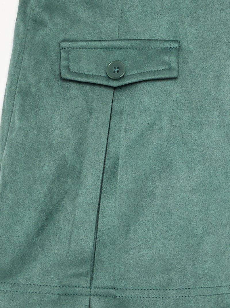 Jupe-short en suédine Vert - Kiabi