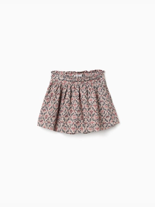 Jupe-short en velours côtelé avec motif floral - Kiabi Jupe-short en velours côtelé avec motif floral - Kiabi