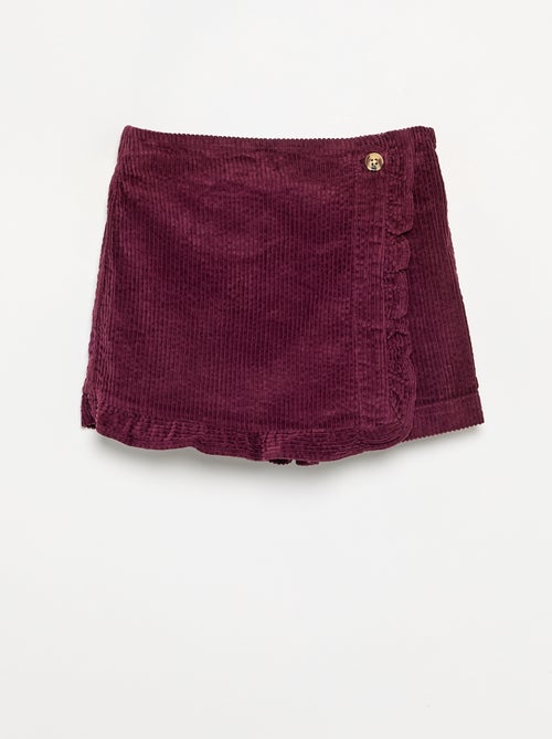 Jupe short en velours côtelé - Kiabi Jupe short en velours côtelé - Kiabi